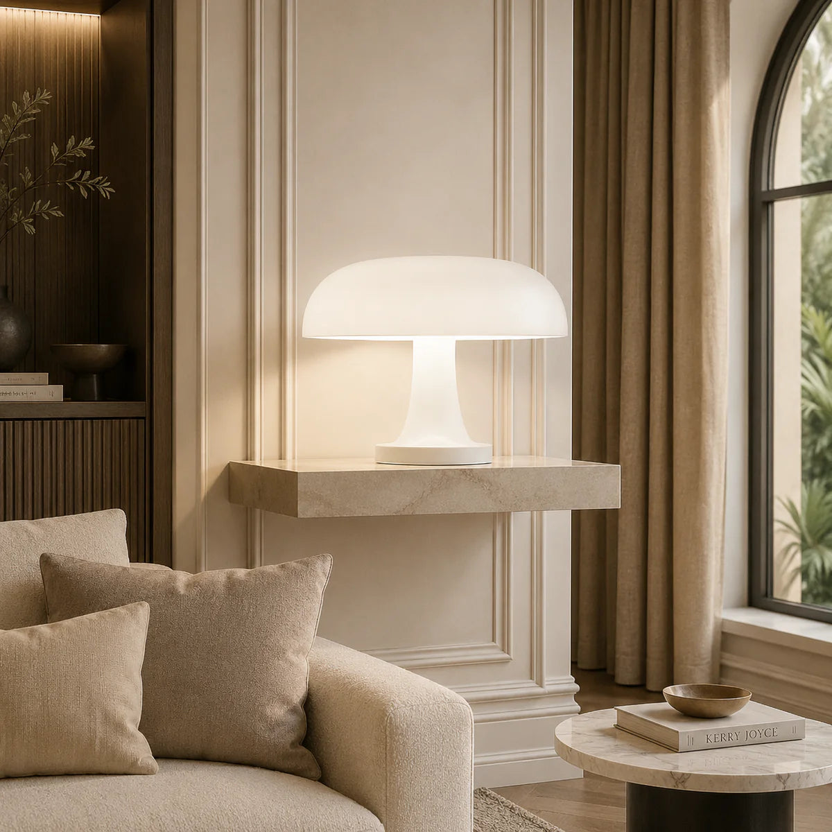 Lampe de Chevet "Donut" – Veilleuse Ronde en Verre au Design Organique
