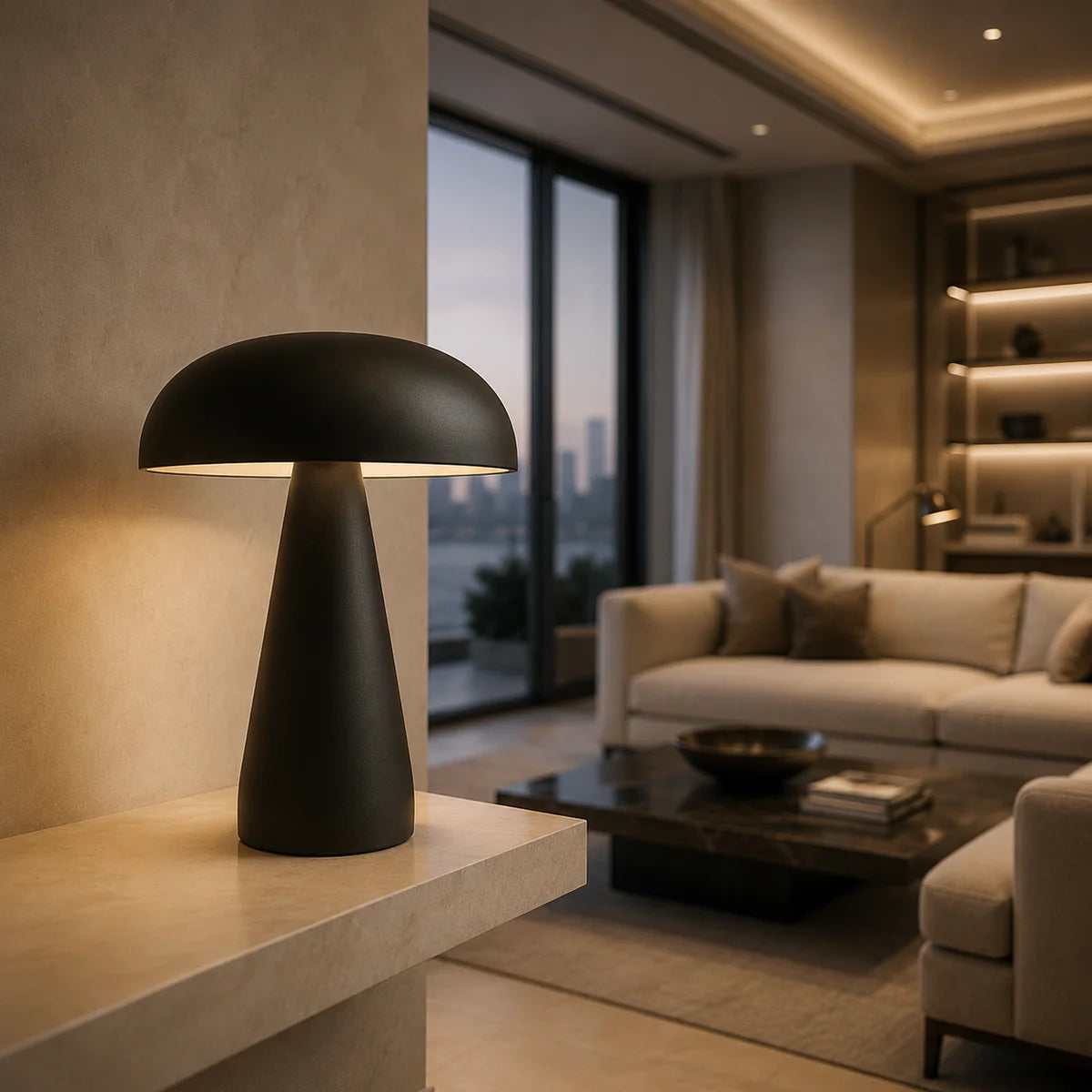 Lampe de Table LED – Design Champignon