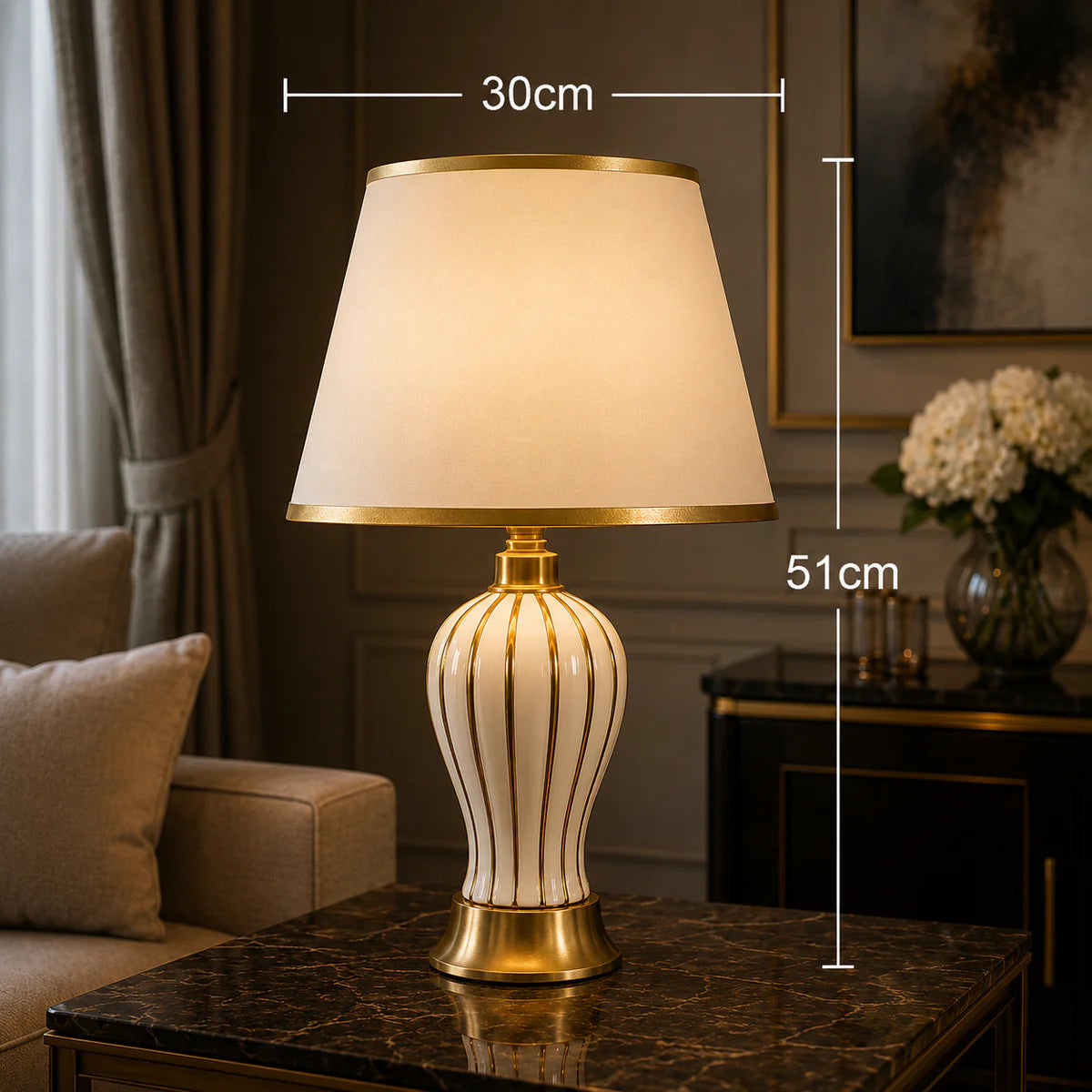 Lampe Imperial en céramique