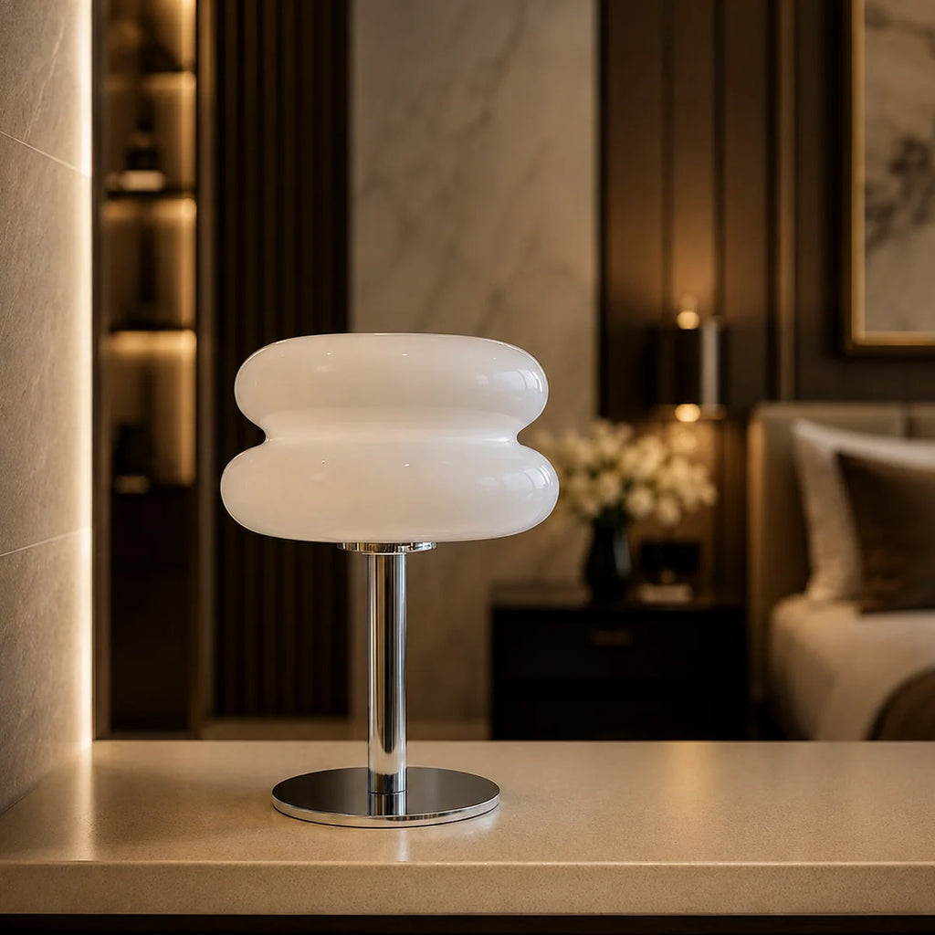 Luminaire à Poser Design Nuage – Double Globe Opale