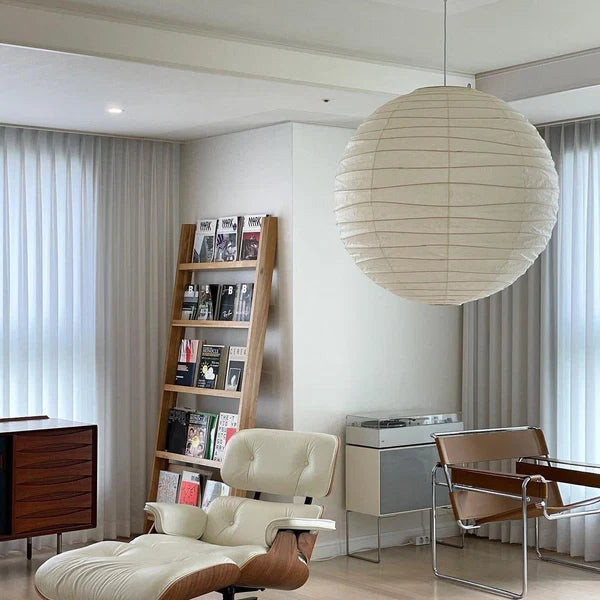 Lampe suspendue globe en papier japonais - Ritta