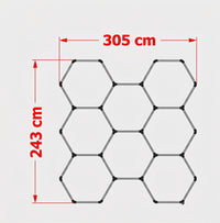 Plafonnier LED Hexagone Alvéolé - Luminaire Pour Garage Automobile