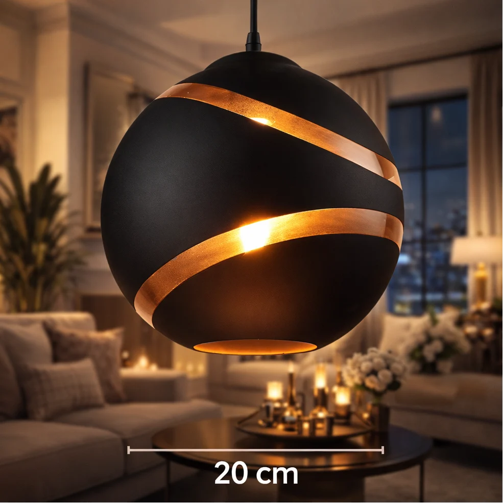 Luminaire De Suspension Sphère Cuivrée