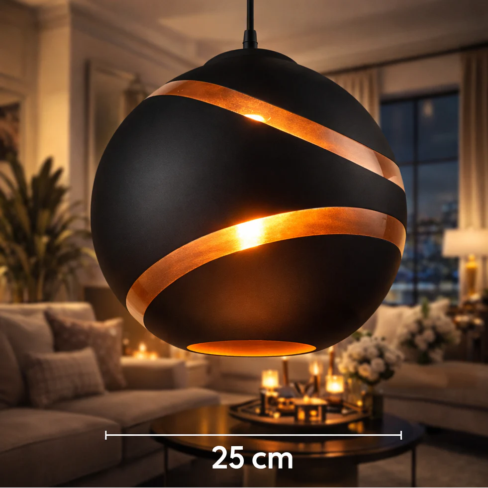 Luminaire De Suspension Sphère Cuivrée