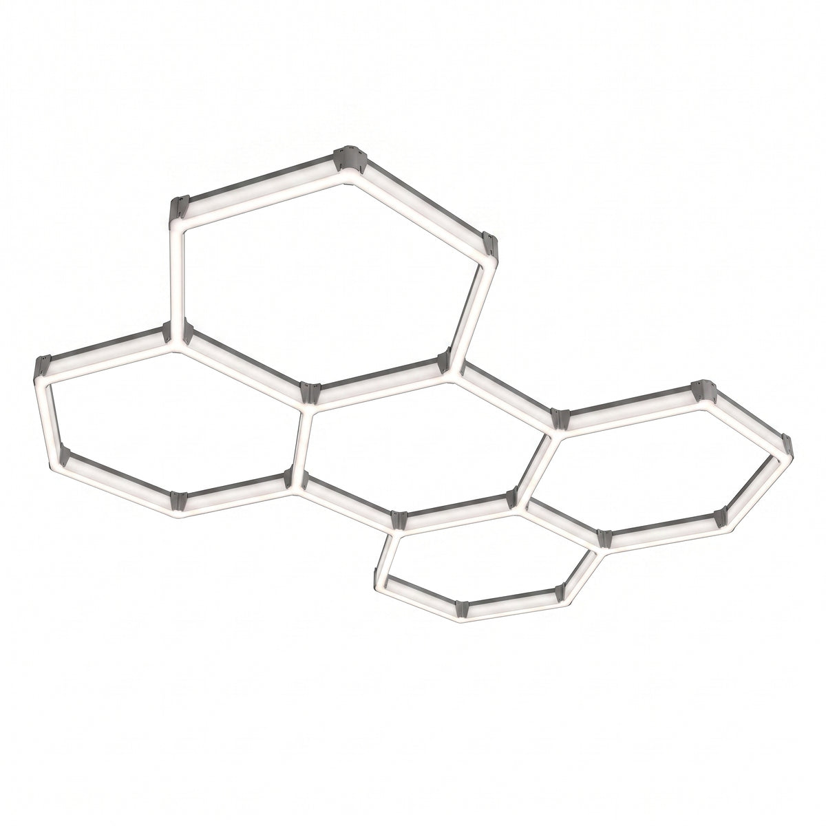 Plafonnier LED Hexagone Alvéolé - Luminaire Pour Garage Automobile