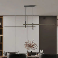 Lustre en suspension LED linéaire moderne en métal - Arisha