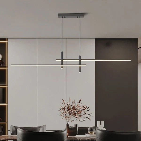 Lustre en suspension LED linéaire moderne en métal - Arisha