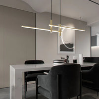 Lustre en suspension LED linéaire moderne en métal - Arisha