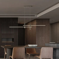 Lustre en suspension LED linéaire moderne en métal - Arisha