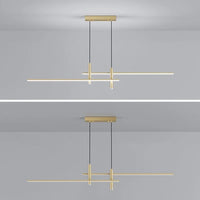 Lustre en suspension LED linéaire moderne en métal - Arisha