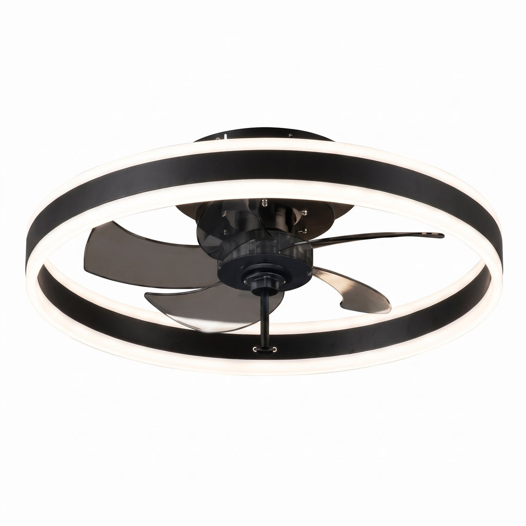 Ventilateur de Plafond Acrylique 50 cm Silencieux avec Commande – Luminaire Design pour Salon et Intérieur