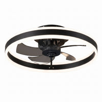 Ventilateur de Plafond Acrylique 50 cm Silencieux avec Commande – Luminaire Design pour Salon et Intérieur