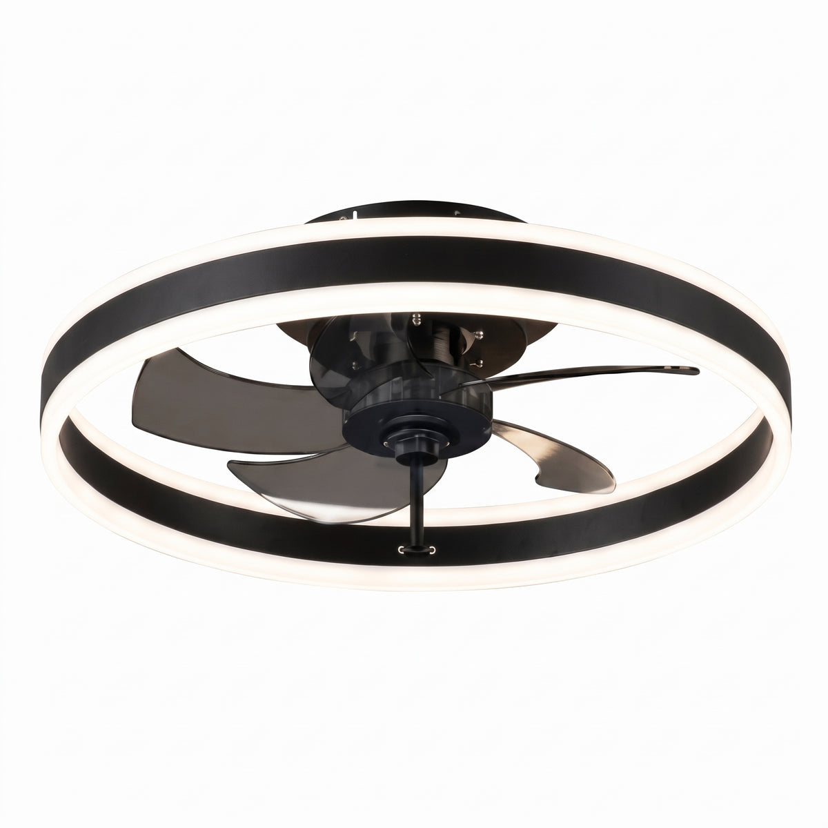 Ventilateur de Plafond Acrylique 50 cm Silencieux avec Commande – Luminaire Design pour Salon et Intérieur