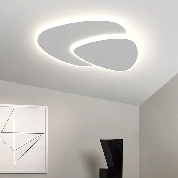 Plafonnier géométrique moderne blanc - Arisha