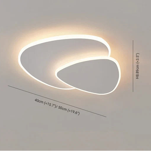 Plafonnier géométrique moderne blanc - Arisha