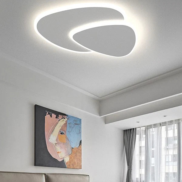 Plafonnier géométrique moderne blanc - Arisha