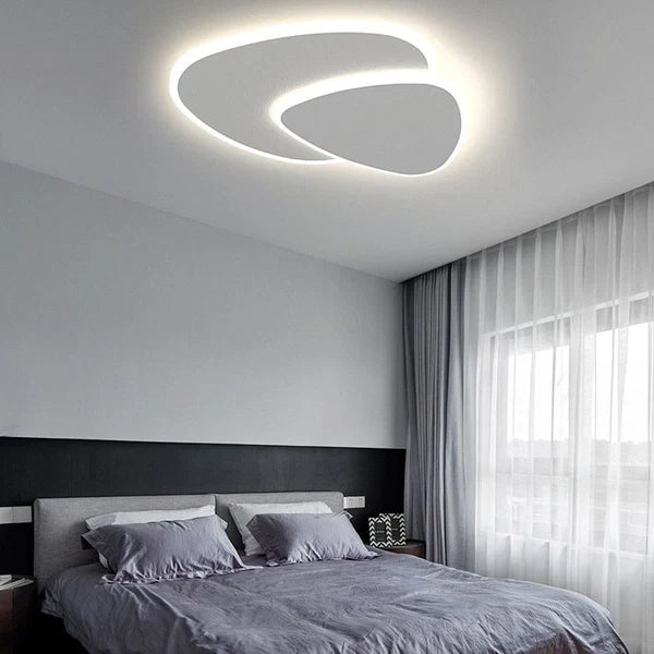 Plafonnier géométrique moderne blanc - Arisha