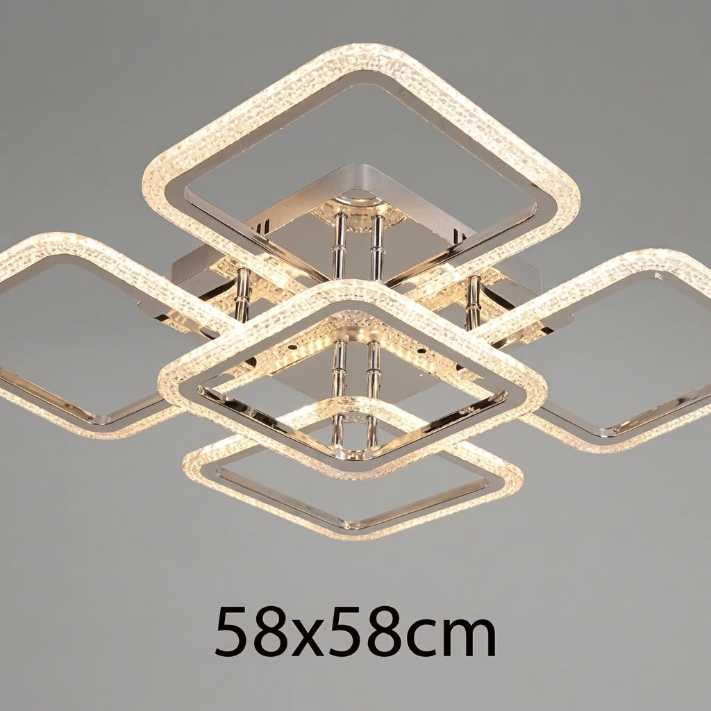 Plafonnier "Architecture" – Design Contemporain à Cadres Superposés