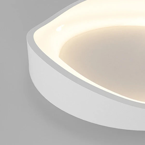 Plafonnier Organique Effet Galet Évidé Blanc Mat - Luminaire Minimaliste