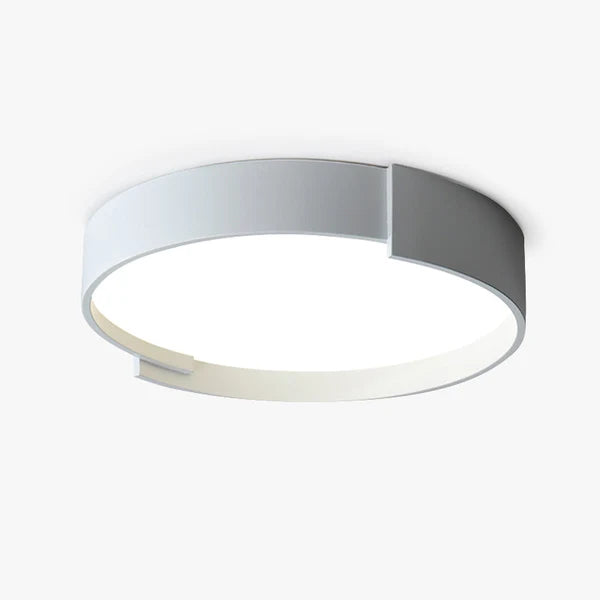 Plafonnier Rond Ruban Métal Asymétrique - Design Contemporain Minimaliste