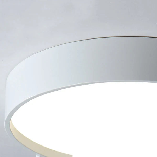 Plafonnier Rond Ruban Métal Asymétrique - Design Contemporain Minimaliste