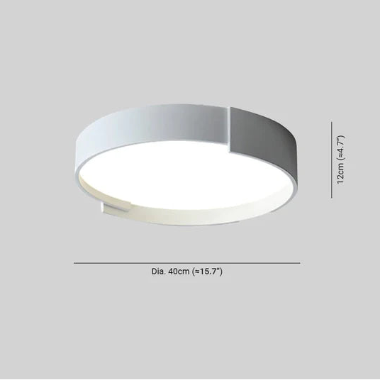 Plafonnier Rond Ruban Métal Asymétrique - Design Contemporain Minimaliste