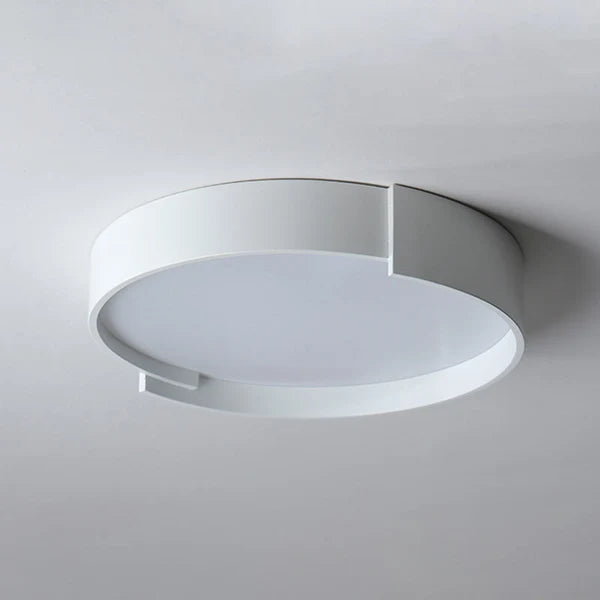 Plafonnier Rond Ruban Métal Asymétrique - Design Contemporain Minimaliste