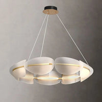 Suspension Arisha - Anneau en métal blanc style moderne