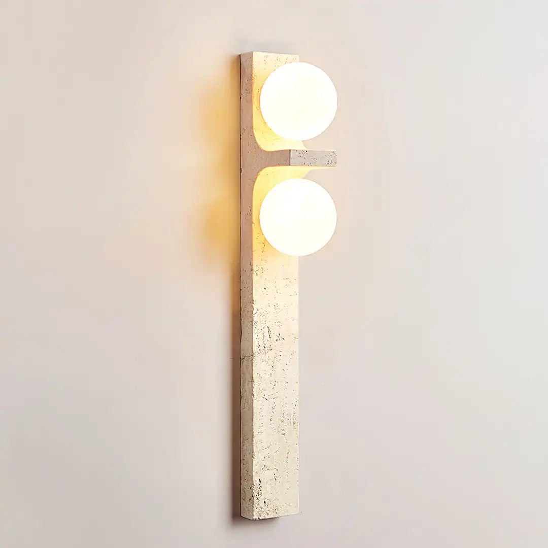 Applique murale en travertin Cassiopeia - Luminaire éclairage contemporain
