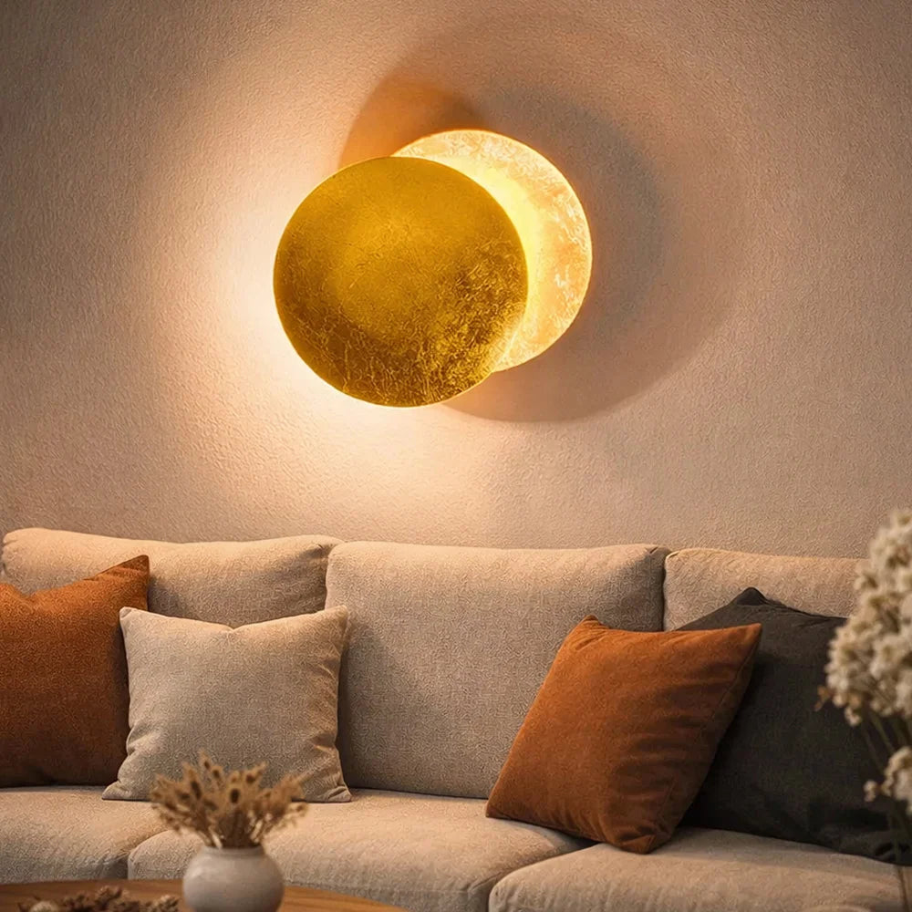Applique Murale LED Moderne - Luminaire Métallique En Forme De Lune