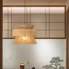 Suspension Ophelia en Rotin – Luminaire Naturel Stratifié