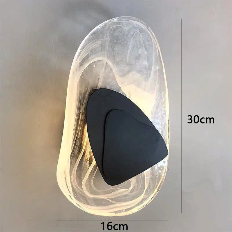 Applique Murale Artistique Valentina - Luminaire Moderne En Verre Noir