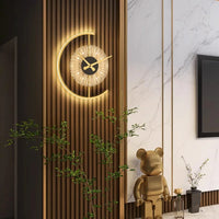Applique Murale Arisha En Fer - Luminaire En Forme D'Horloge Moderne