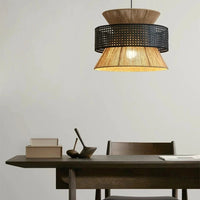 Suspension Ophelia en Rotin – Luminaire Naturel Stratifié