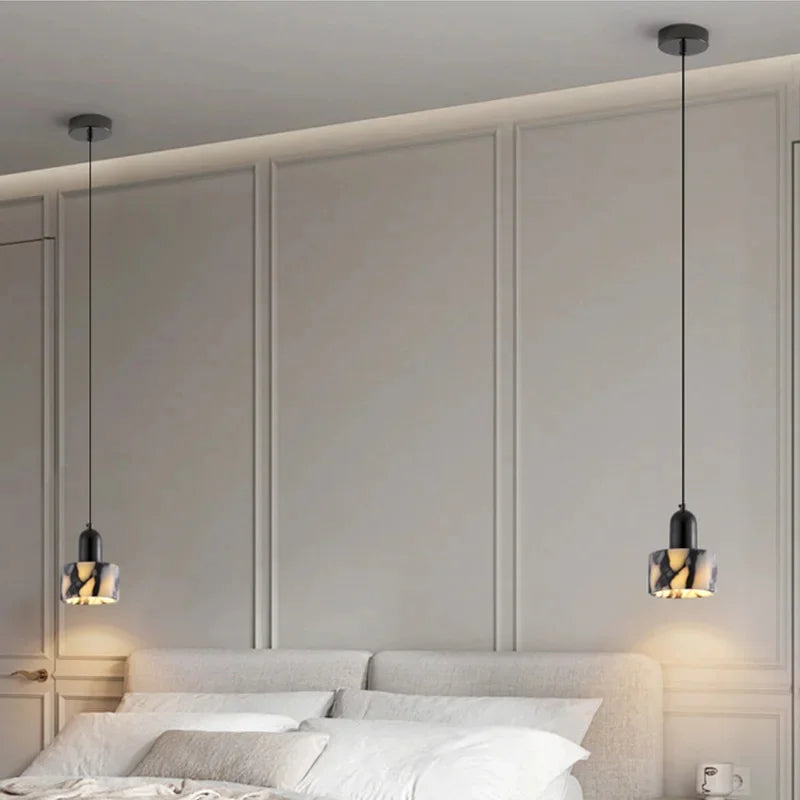 Lampe Suspendue en Marbre Flair – Luminaire Moderne Minimaliste