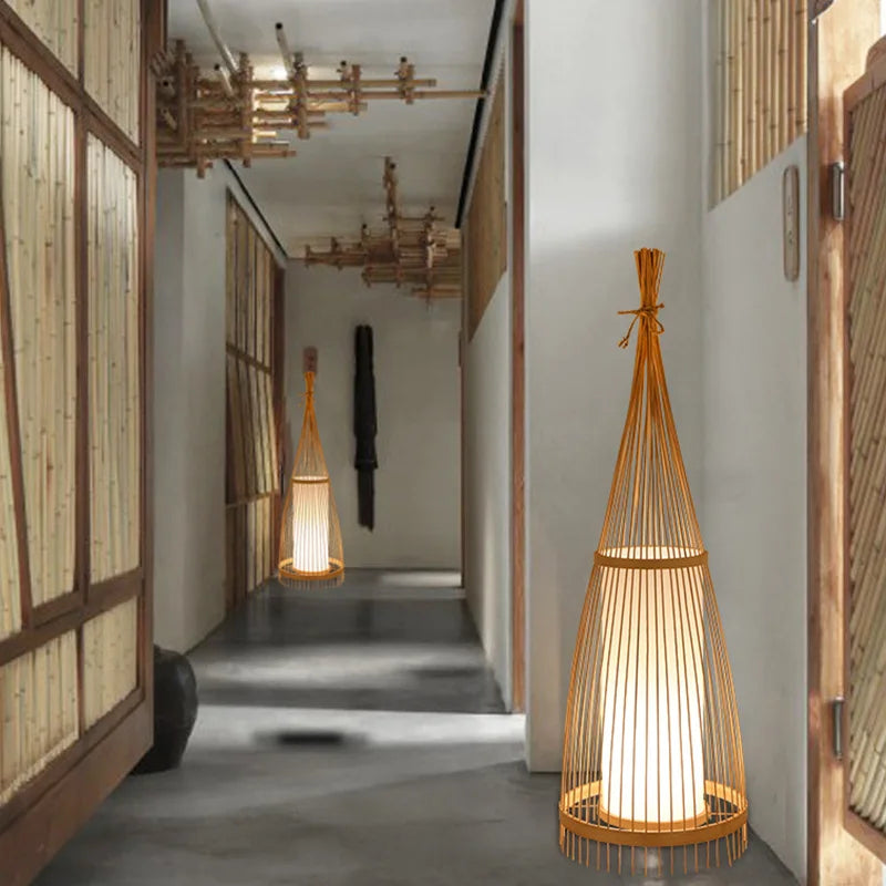 Lampadaires Rustiques En Bambou Muto - Luminaire Provençal