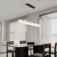 Suspension LED Linéaire Moderne – Luminaire de Cuisine en Albâtre