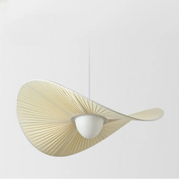 Suspension Abat-Jour Plissé Éventail – Luminaire Ondulé