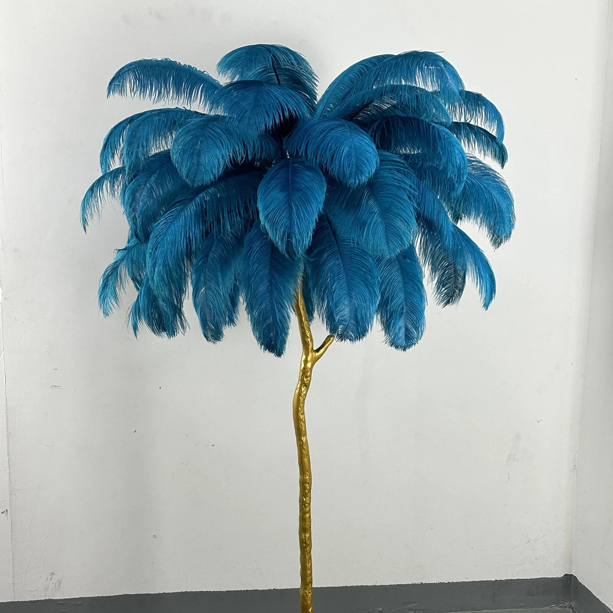 Lampadaire LED O'Moore En Plumes D'Autruche - Luminaire Pour Salon