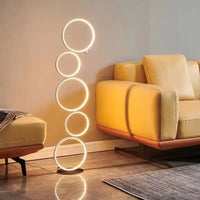 Lampadaire LED Moderne Arisha – Luminaire à Multiples Anneaux
