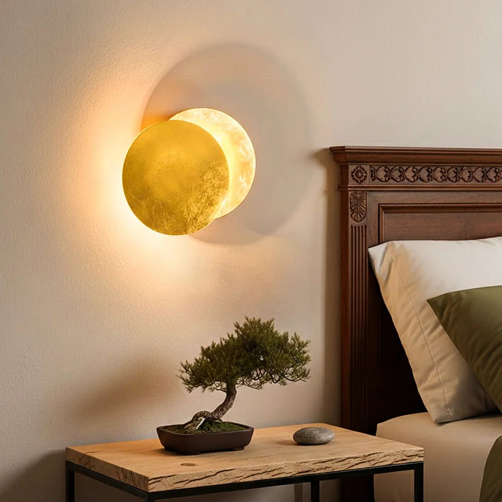 Applique Murale LED Moderne - Luminaire Métallique En Forme De Lune