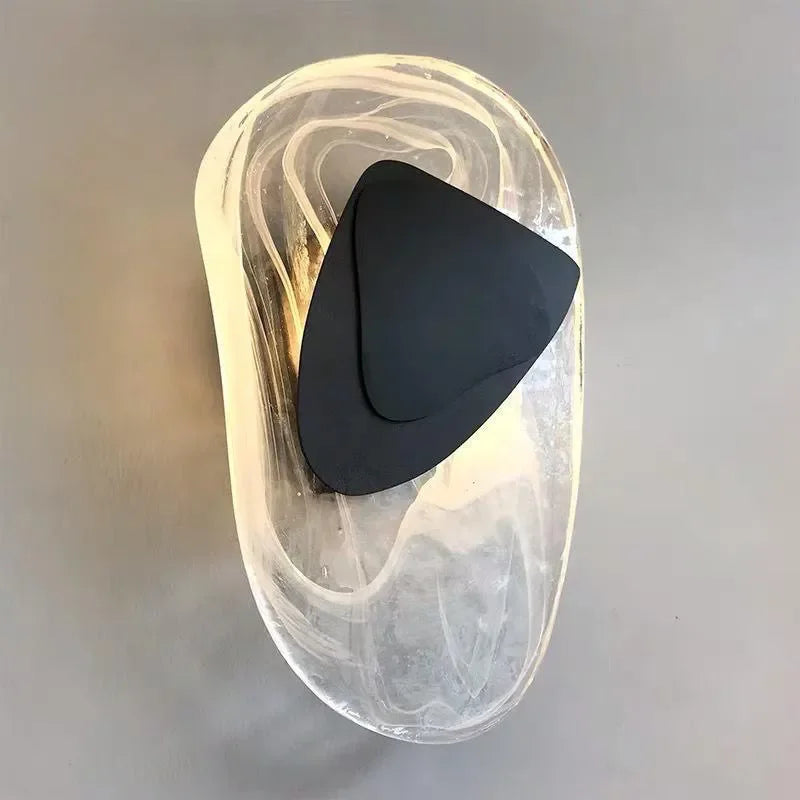 Applique Murale Artistique Valentina - Luminaire Moderne En Verre Noir