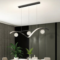 Suspension Arisha – Luminaire en Métal et Verre avec Boules Lumineuses