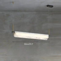 Suspension minimaliste en albâtre Eshaisra - Luminaire moderne