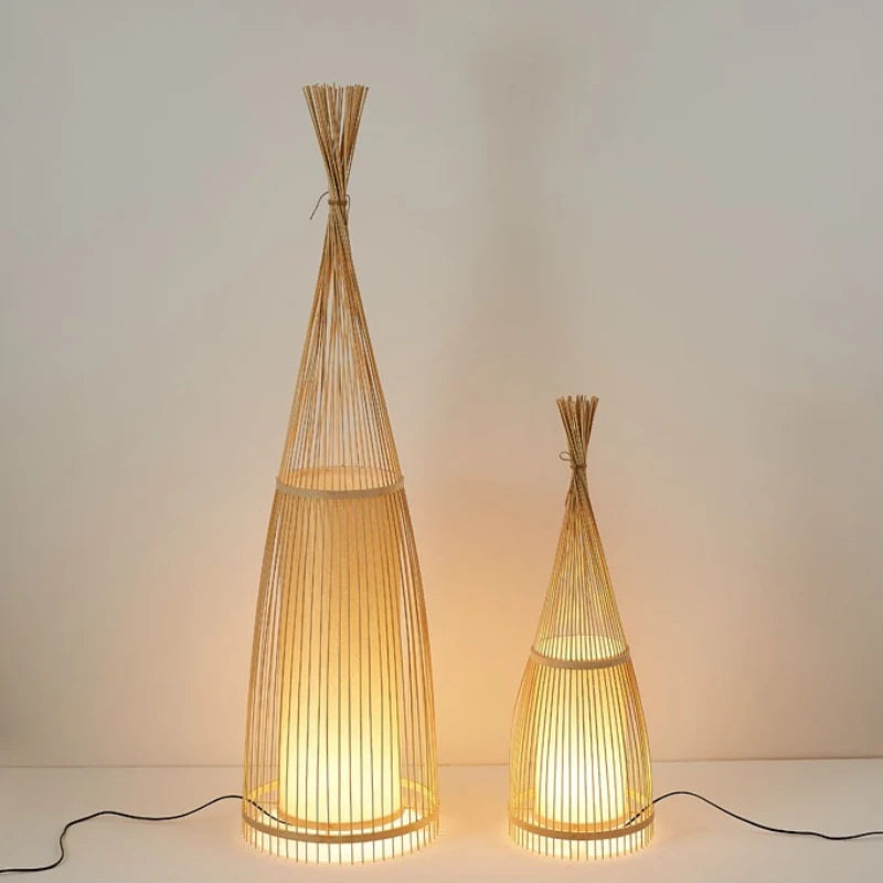Lampadaires Rustiques En Bambou Muto - Luminaire Provençal