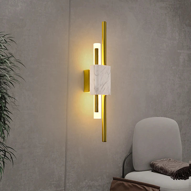 Applique Murale LED Moderne Arisha - Luminaire En Marbre De Chevet