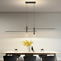 Lustre en suspension LED linéaire moderne en métal - Arisha