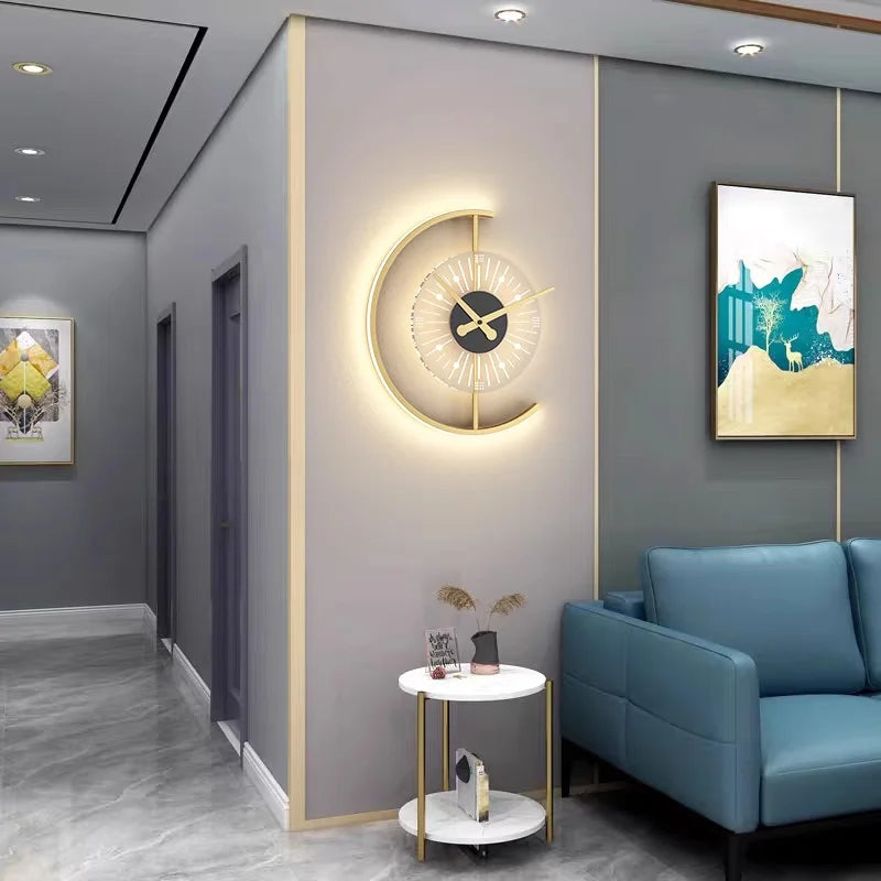 Applique Murale Arisha En Fer - Luminaire En Forme D'Horloge Moderne