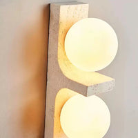 Applique murale en travertin Cassiopeia - Luminaire éclairage contemporain