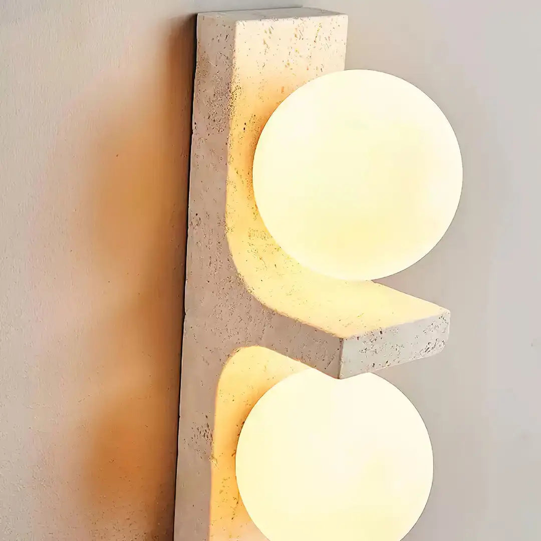 Applique murale en travertin Cassiopeia - Luminaire éclairage contemporain